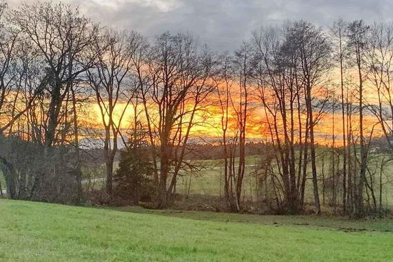 Sonnenuntergang bei Prien-Stetten  Foto: Hötzelsperger