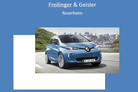 Eine Wochend-Probefahrt mit dem Renault Zoe - Freilinger & Geisler, Rosenheim