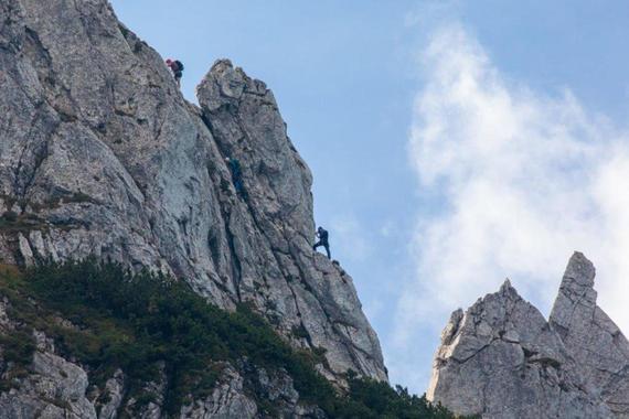 Bergsteiger in der Kampenwand  Foto: Andreas Hartl